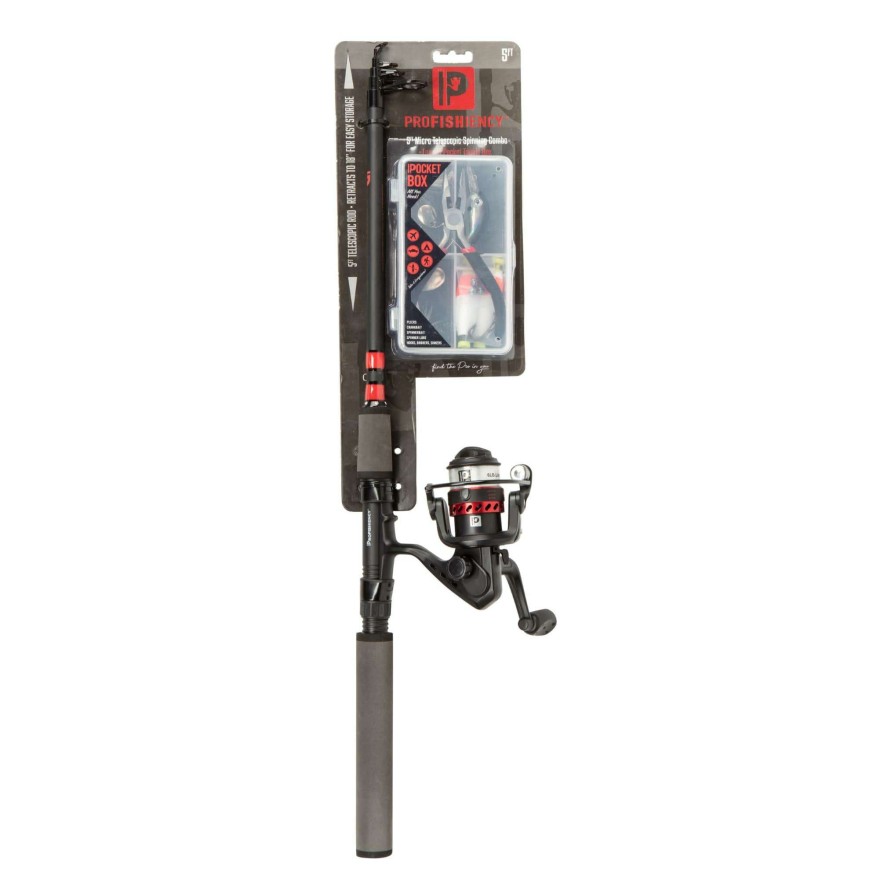 Fishing * | Clearance Profishiency Telescopic Spinning Combo Kit